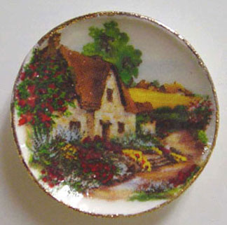 Dollhouse Miniature Cottage Plate